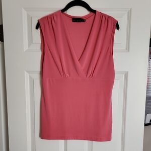 The Limited Pink Sleeveless V-Neck Top